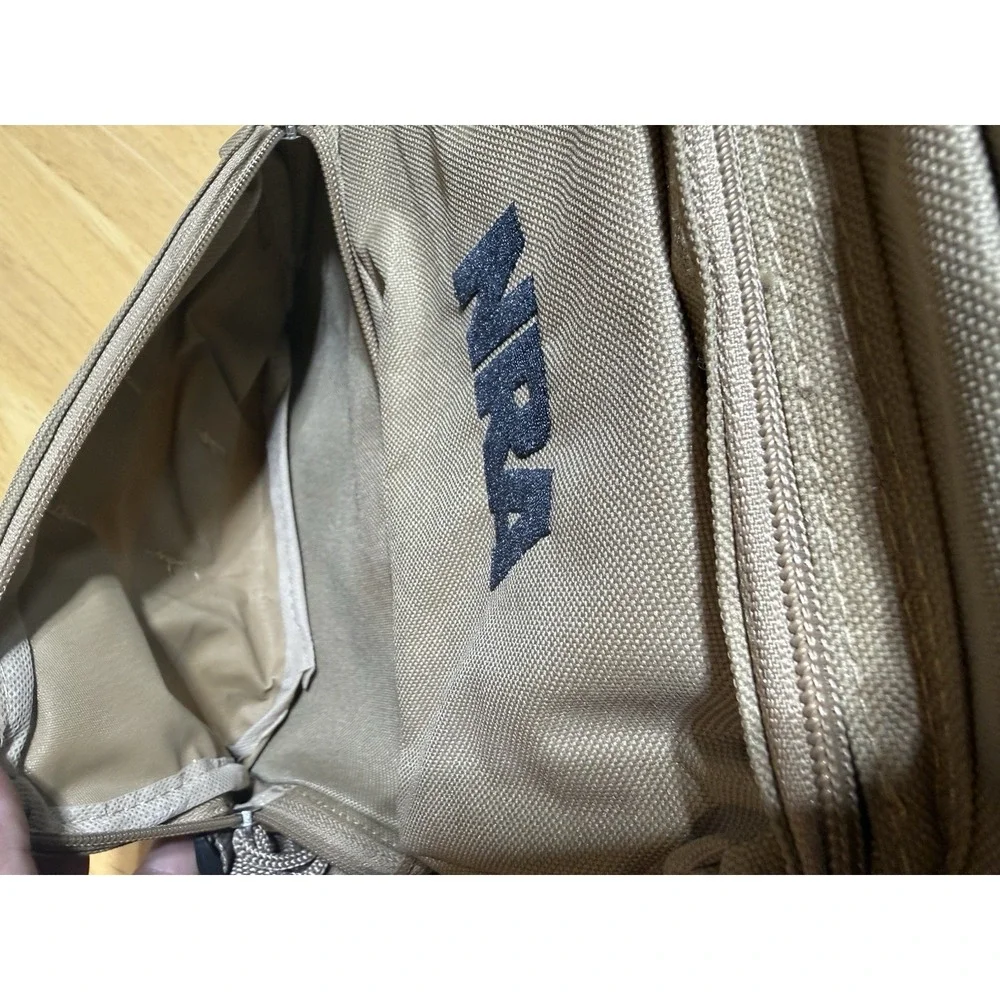 NRA Tactical Backpack Tan Khaki Range Hunting Daypack MOLLE Style 15